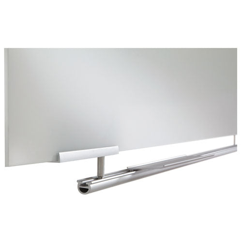 Clarity Glass Dry Erase Board With Aluminum Trim, 48 X 36, White Surface.