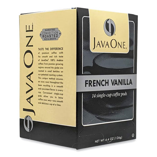 Coffee Pods, French Vanilla, Single Cup, 14/box.