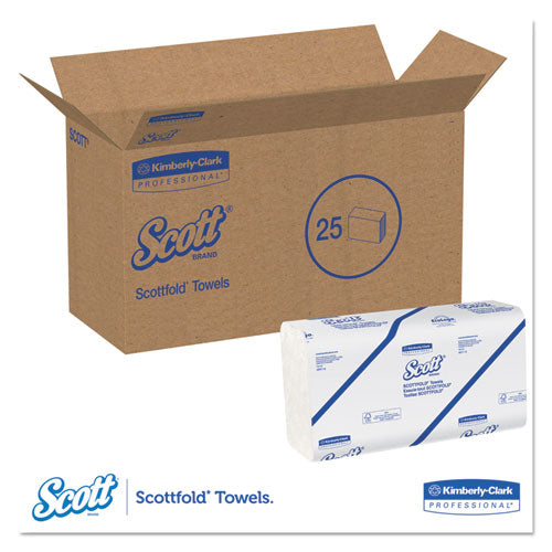 Pro Scottfold Towels, 1-ply, 9.4 X 12.4, White, 175 Towels/pack, 25 Packs/carton.