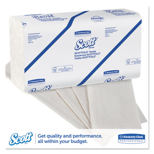 Pro Scottfold Towels, 1-ply, 9.4 X 12.4, White, 175 Towels/pack, 25 Packs/carton.