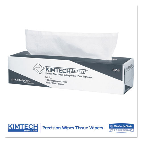 Precision Wiper, Pop-up Box, 1-ply, 14.7 X 16.6, Unscented, White, 144/box, 15 Boxes/carton.