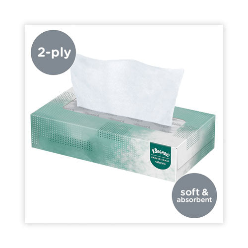 Naturals Facial Tissue For Business, Flat Box, 2-ply, White, 125 Sheets/box, 48 Boxes/carton.