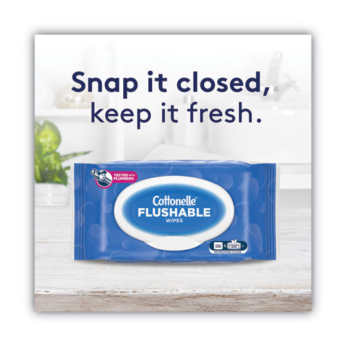 Fresh Care Flushable Cleansing Cloths, 1-ply, 3.73 X 5.5, White, 84/pack, 8 Packs/carton.