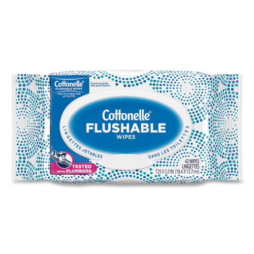 Fresh Care Flushable Cleansing Cloths, 1-ply, 3.73 X 5.5, White, 84/pack.