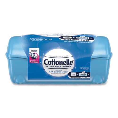 Fresh Care Flushable Cleansing Cloths, 1-ply, 3.75 X 5.5, White, 42/pack, 12 Packs/carton.