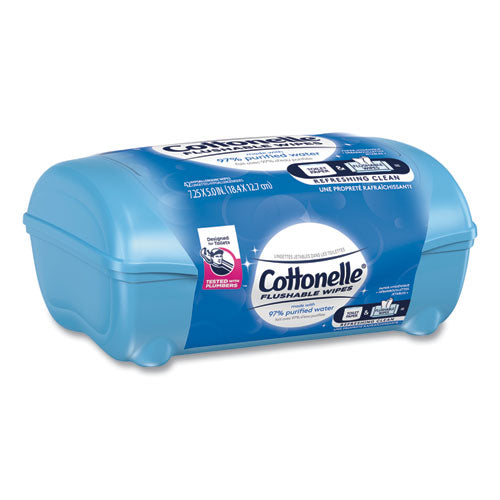 Fresh Care Flushable Cleansing Cloths, 1-ply, 3.75 X 5.5, White, 42/pack.