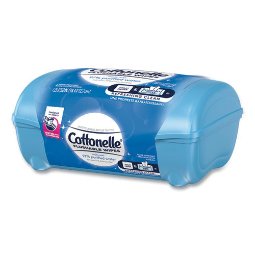 Fresh Care Flushable Cleansing Cloths, 1-ply, 3.75 X 5.5, White, 42/pack.