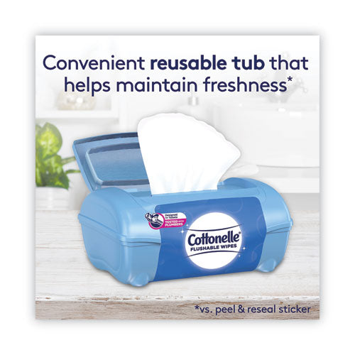 Fresh Care Flushable Cleansing Cloths, 1-ply, 3.75 X 5.5, White, 42/pack.