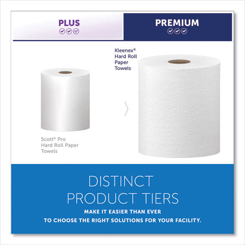 Hard Roll Paper Towels With Premium Absorbency Pockets, 1-ply, 8" X 600 Ft, 1.75" Core, White, 6 Rolls/carton.