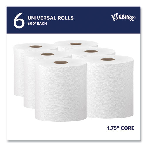 Hard Roll Paper Towels With Premium Absorbency Pockets, 1-ply, 8" X 600 Ft, 1.75" Core, White, 6 Rolls/carton.