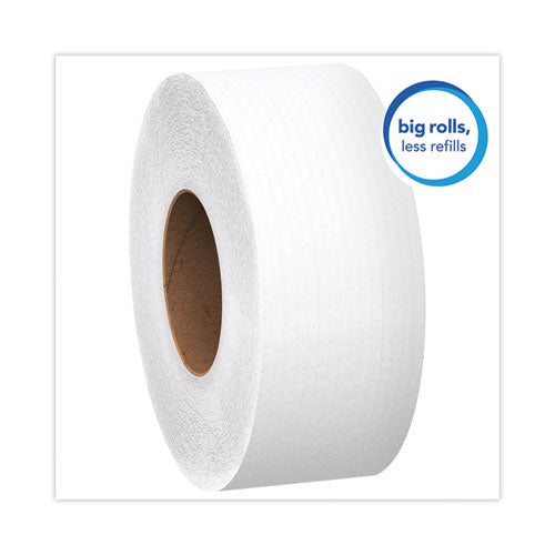 Essential 100% Recycled Fiber Jrt Bathroom Tissue For Business, Septic Safe,2-ply, White, 3.55" X 1,000 Ft, 12 Rolls/carton