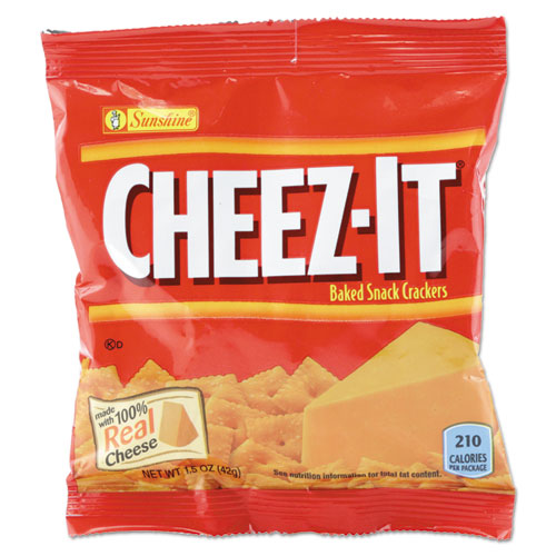 Cheez-it Crackers, Original, 1.5 Oz Pack, 45 Packs/carton.