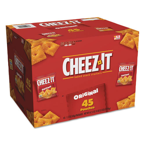 Cheez-it Crackers, Original, 1.5 Oz Pack, 45 Packs/carton.