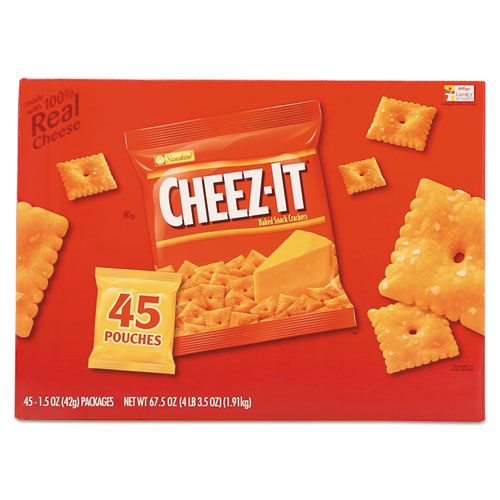 Cheez-it Crackers, Original, 1.5 Oz Pack, 45 Packs/carton.