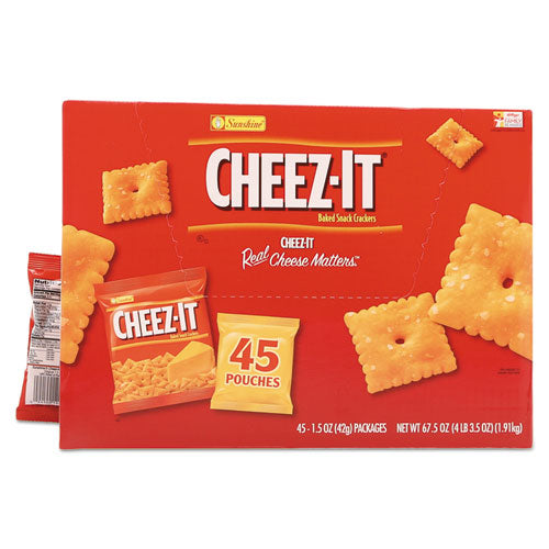 Cheez-it Crackers, Original, 1.5 Oz Pack, 45 Packs/carton.