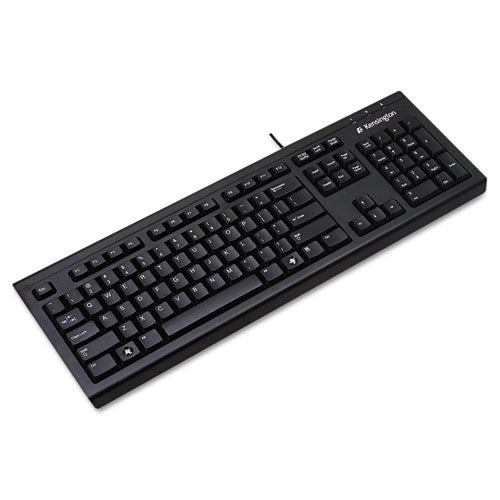 Keyboard For Life Slim Spill-safe Keyboard, 104 Keys, Black.