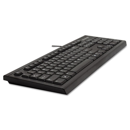 Keyboard For Life Slim Spill-safe Keyboard, 104 Keys, Black.