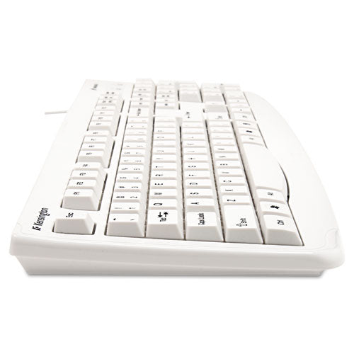 Pro Fit Usb Washable Keyboard, 104 Keys, White.