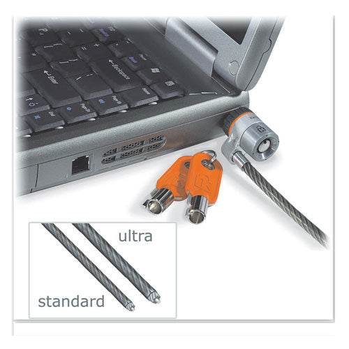 Microsaver Keyed Ultra Laptop Lock, 6 Ft Carbon Strengthened Steel Cable, 2 Keys.