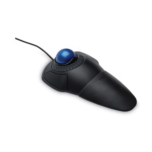 Orbit Trackball With Scroll Ring, Usb 2.0, Left/right Hand Use, Black/blue.