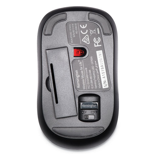 Wireless Mouse For Life, 2.4 Ghz Frequency/30 Ft Wireless Range, Left/right Hand Use, Black.