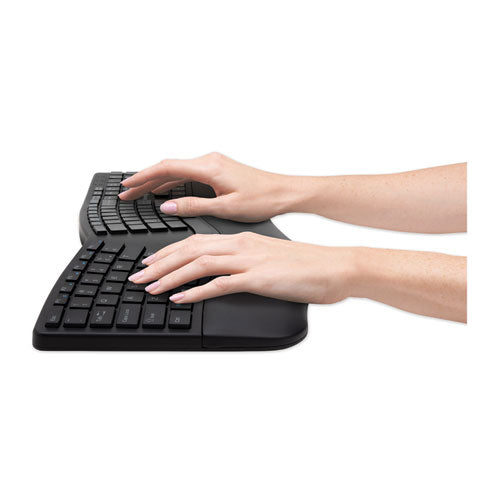 Pro Fit Ergo Wireless Keyboard, 18.98 X 9.92 X 1.5, Black.