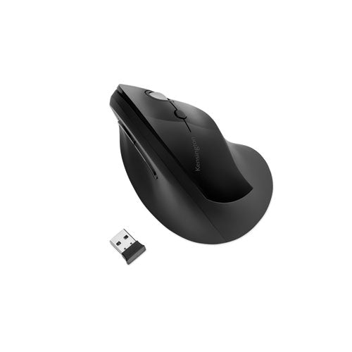 Pro Fit Ergo Vertical Wireless Mouse,2.4 Ghz Frequency/65.62 Ft Wireless Range, Right Hand Use, Black