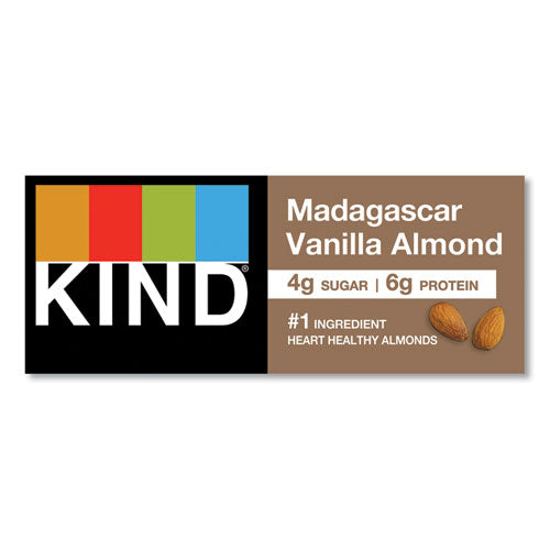 Nuts And Spices Bar, Madagascar Vanilla Almond, 1.4 Oz, 12/box.