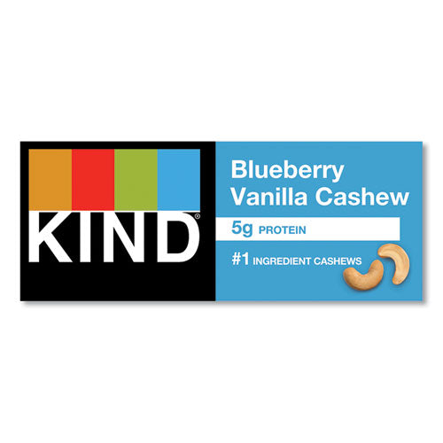 Fruit And Nut Bars, Blueberry Vanilla And Cashew, 1.4 Oz Bar, 12/box.