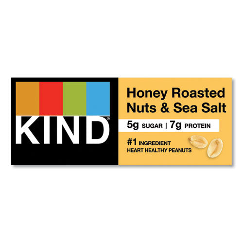 Nuts And Spices Bar, Honey Roasted Nuts/sea Salt, 1.4 Oz Bar, 12/box.