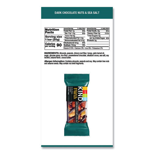 Minis, Dark Chocolate Nuts/sea Salt, 0.7 Oz, 10/pack.