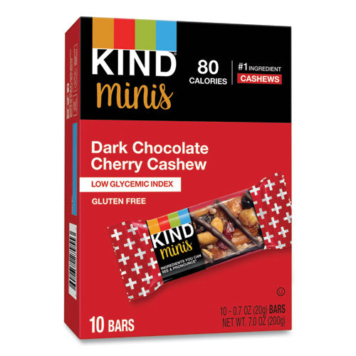 Minis, Dark Chocolate Cherry Cashew, 0.7 Oz, 10/pack.