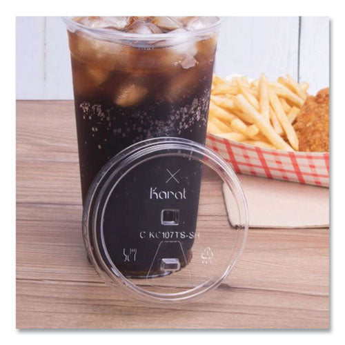 Pet Lids, Strawless Sipper, Fits 32 Oz Cold Cups, Clear, 1,000/carton.