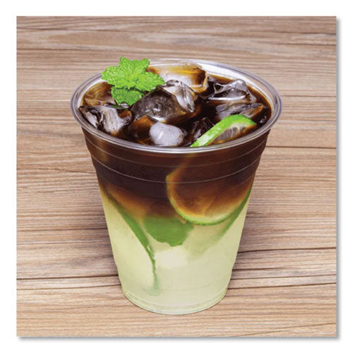 Pet Plastic Cups, 98 Mm Rim Diameter, 12 Oz, Clear, 1,000/carton.