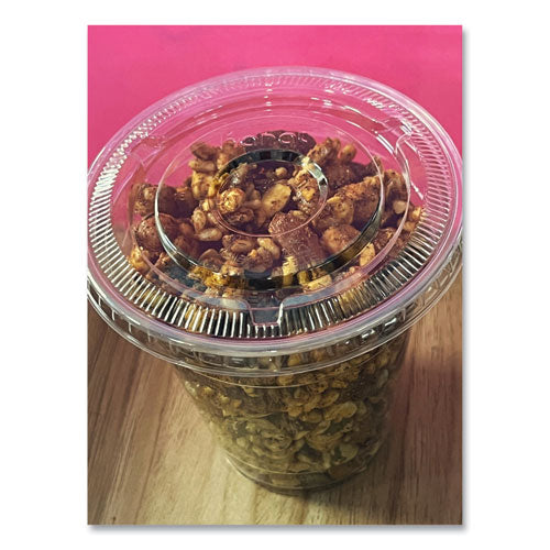 Pet Lids, 12 Oz To 24 Oz Cold Cups, No Hole Flat Lid, Clear, 1,000/carton.