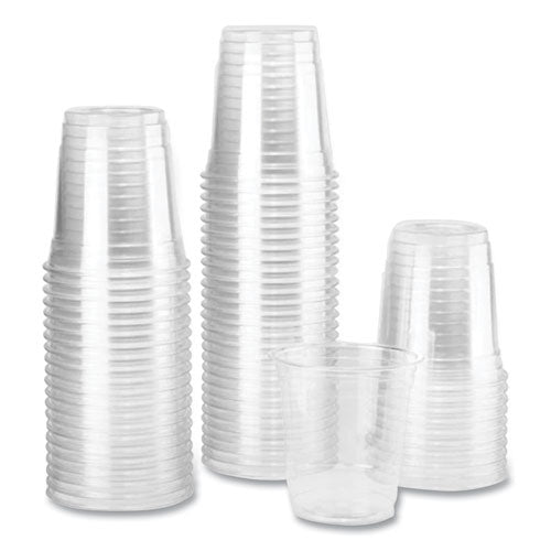 Pet Plastic Cups, 8 Oz, Clear, 1,000/carton.