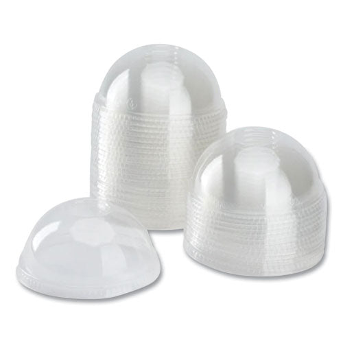 Pet Lids, Fits 12 Oz To 24 Oz Cold Cups, No Hole Dome Lid,,clear, 1,000/carton.