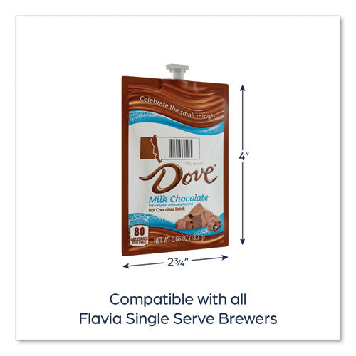 Dove Hot Chocolate Freshpack, Milk Chocolate, 0.66 Oz Pouch, 72/carton.