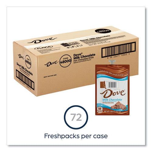 Dove Hot Chocolate Freshpack, Milk Chocolate, 0.66 Oz Pouch, 72/carton.