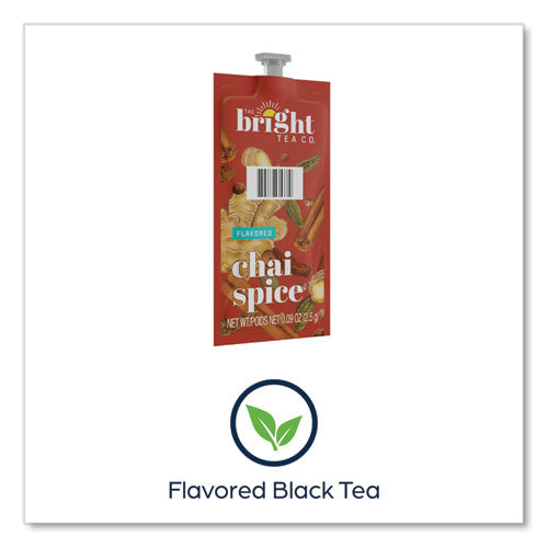 The Bright Tea Co. Chai Spice Black Tea Freshpack, Chai Spice, 0.09 Oz Pouch, 100/carton.