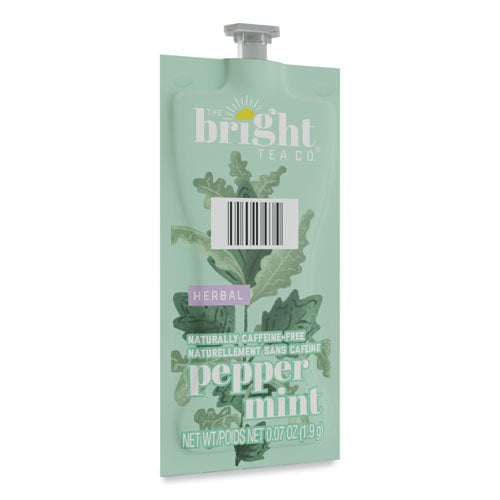 The Bright Tea Co. Peppermint Herbal Tea Freshpack, Peppermint, 0.07 Oz Pouch, 100/carton.