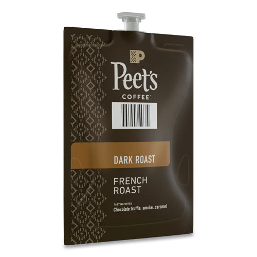 Peet's French Roast Coffee Freshpack, French Roast, 0.35 Oz Pouch, 76/carton.