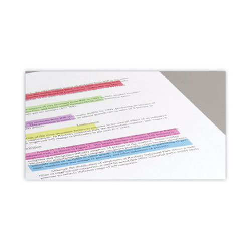 Removable Highlighter Tape, 0.5" X 720", Assorted, 6/pack.