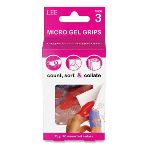 Tippi Micro-gel Fingertip Grips, Size 3, X-small, Assorted, 10/pack.