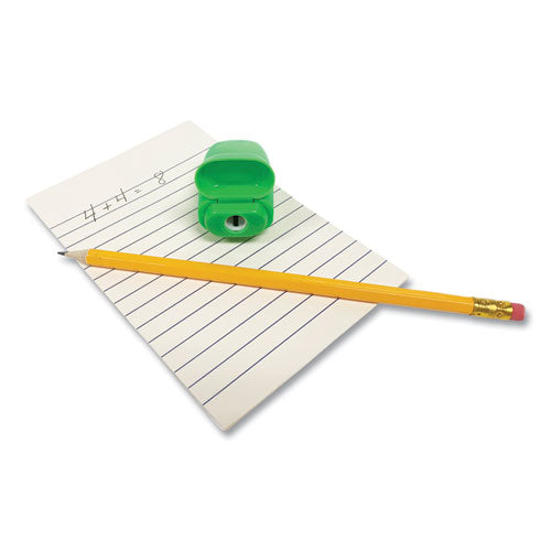 One-hole Pencil Sharpener/eraser Combo, 1" X 0.75", Randomly Assorted Colors.