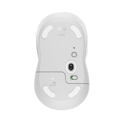 Signature M650 For Business Wireless Mouse, Large, 2.4 Ghz Frequency, 33 Ft Wireless Range,Right Hand Use, Off White