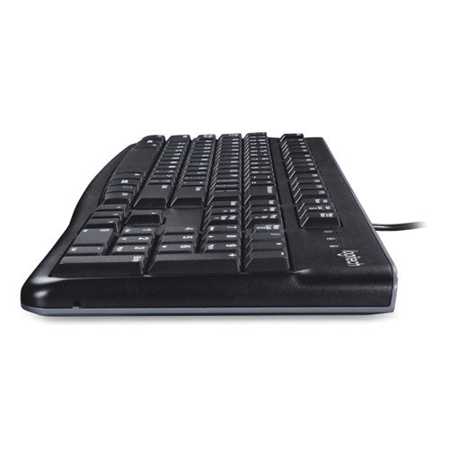 K120 Ergonomic Desktop Wired Keyboard, Usb, Black.