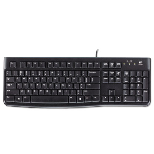 K120 Ergonomic Desktop Wired Keyboard, Usb, Black.