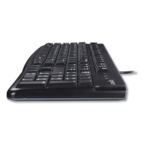 Mk120 Wired Keyboard + Mouse Combo, Usb 2.0, Black.