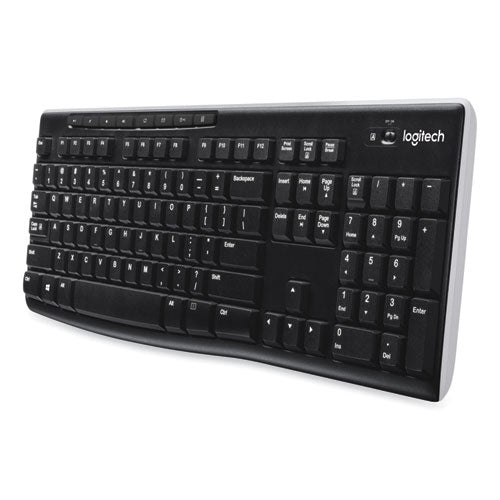 K270 Wireless Keyboard, Usb Unifying Receiver, Black.